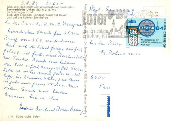 Lofer AT Blick vom Steinpass auf Unken und Loferer Steinberge – Bild 2