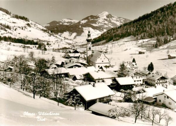 Oberau  Wildschoenau Tirol AT Winterpanorama