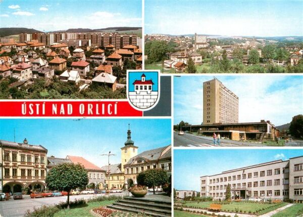 Usti nad Orlici Pardubicky kraj Nove sidliste Mirove namesti Pohled na mesto Vys