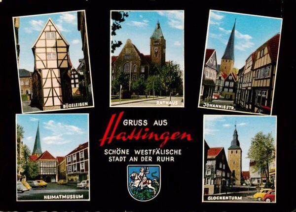 Hattingen  Ruhr Buegeleisen Rathaus Johannisstrasse Heimatmuseum Glockenturm