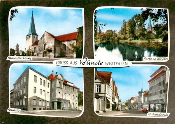 Buende  Westfalen Laurentiuskirche Elsepartie Rathaus Bahnhofstrasse