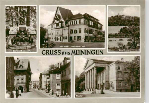 Meiningen Thueringen Bechsteinbrunnen HO Hotel Saechsischer Hof Landsberg Georgs