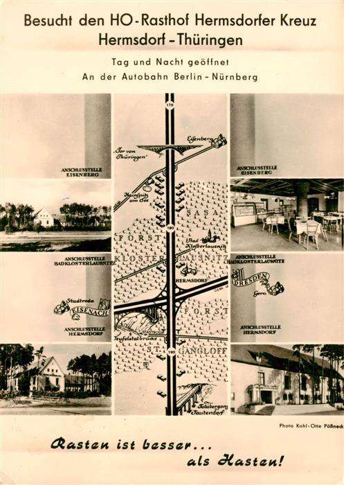 Hermsdorfer Kreuz Autobahn Schleifreisen HO Rasthof Hermsdorfer Kreuz Details