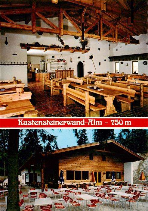 Bischofswiesen Berchtesgaden Kastensteinerwand Alm Gastraum Terrasse