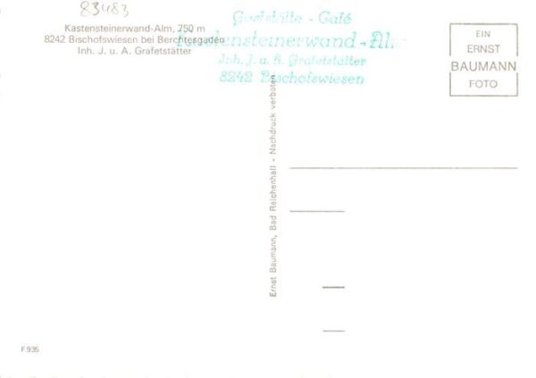 Bischofswiesen Berchtesgaden Kastensteinerwand Alm Gastraum Terrasse – Bild 2