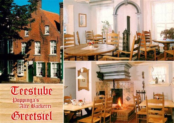 Greetsiel Teestube Poppingas Alte Baeckerei Gaststube Kaminzimmer