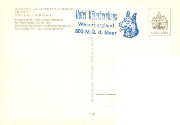 Koeterberg Luegde Weserbergland Berghotel Gaststaette Koeterberg Gastraeume Funk – Bild 2