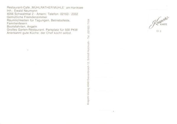 Amern Restaurant Cafe Muehlrather Muehle am Hariksee – Bild 2