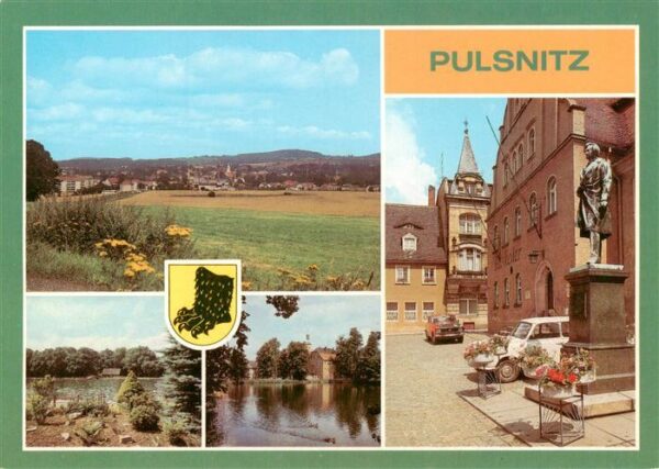 Pulsnitz Sachsen Panorama Walkmuehlenbad Schlossteich Rietschal Denkmal