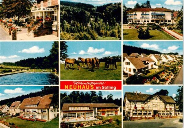 Neuhaus Solling Hotel Freibad Pferdekoppel Panorama Teilansichten