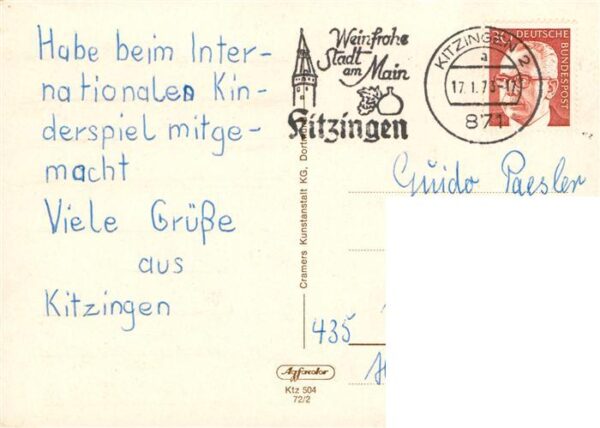 Kitzingen Main Rathaus mit Marktturm Park Seepartie Kirche – Bild 2