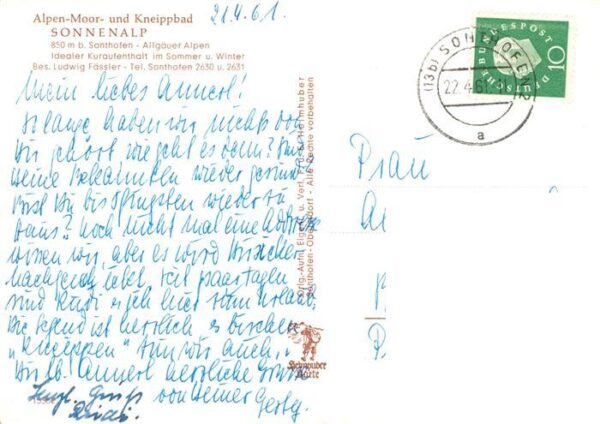 Sonthofen  Oberallgaeu Alpen Moorbad Sonnenalp Gaststube – Bild 2