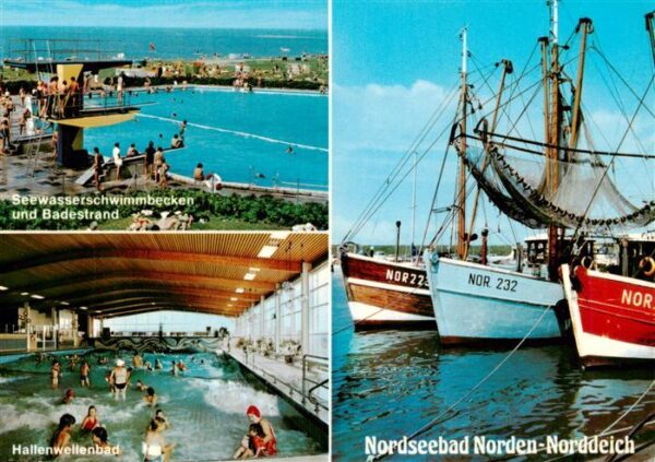 Norden Norddeich Nordseebad Seewasserschwimmbecken Badestrand Hallenwellenbad Fi