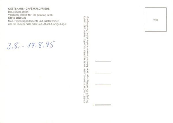 Bad Orb Cafe Waldfriede Gastraeume Panorama – Bild 2