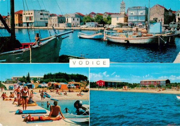 Vodice Croatia Fischerhafen Strandpartien