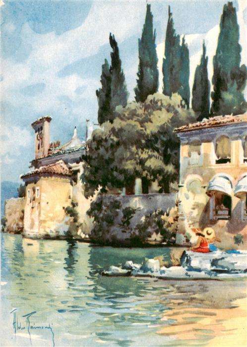 San Vigilio  Lago di Garda IT Kuenstlerkarte
