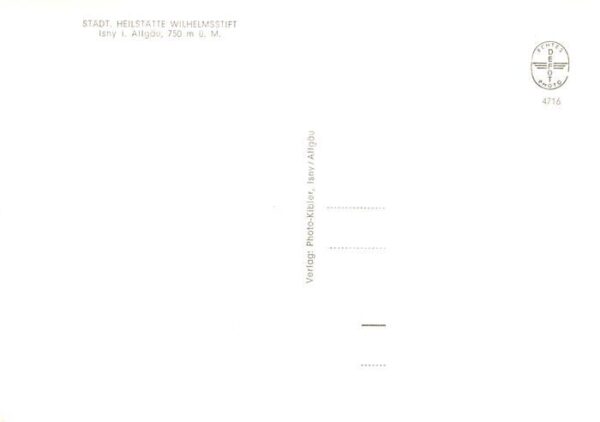 Isny Allgaeu Staedt Heilstaette Wilhelmsstift – Bild 2