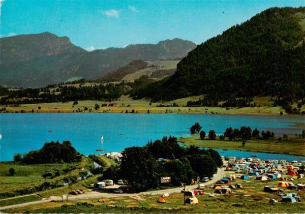 Walchsee Tirol AT Camping Seespitz Fliegeraufnahme