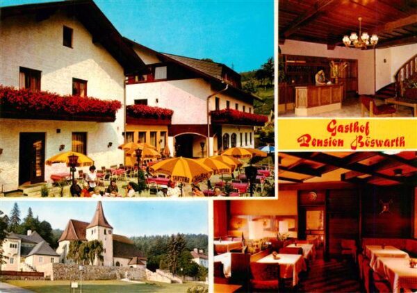 Altlengbach Gasthof Pension Boeswarth Terrasse Gaststube Kirche