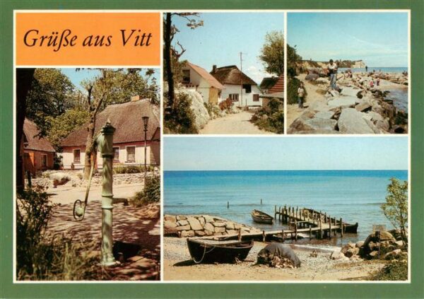 Vitt Ruegen Ortsmotiv Blick auf Kap Arkona Fischereihafen