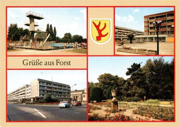 Forst Lausitz Schwimmstadion Springbrunnen Fontana Berliner Strasse Im Rosengart