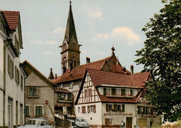 Neckargemuend Kirche Gasthaus zum letzten Heller