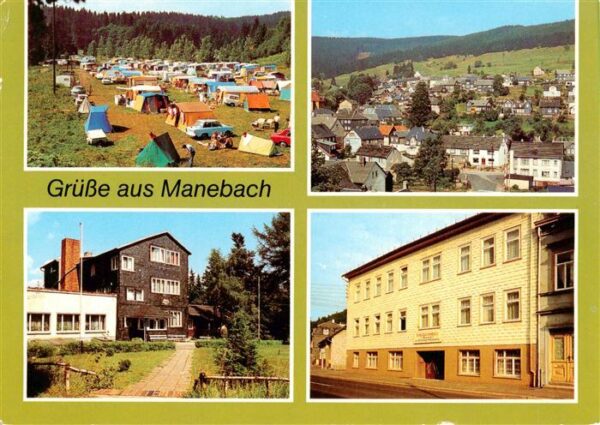 Manebach Campingplatz Meyersgrund Teilansicht Betriebsferienheim Schoeffenhaus B
