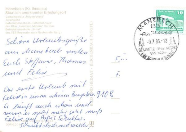 Manebach Campingplatz Meyersgrund Teilansicht Betriebsferienheim Schoeffenhaus B – Bild 2