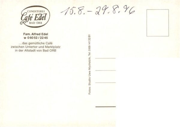 Bad Orb Conditorei Café Edel Gastraum – Bild 2