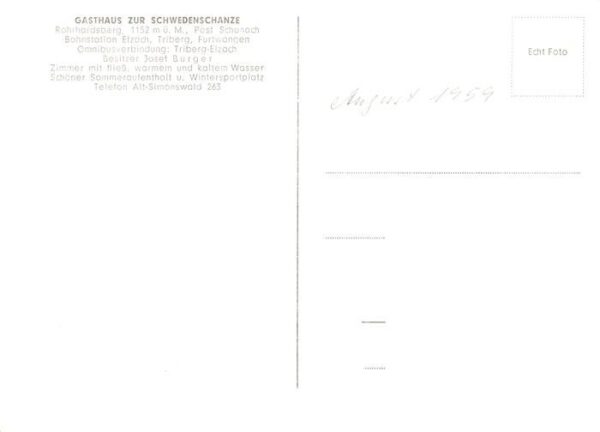 Rohrhardsberg Schonach Schaenke im Gasthaus zur Schedenschanze – Bild 2