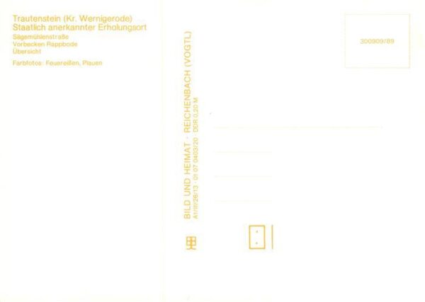 Trautenstein Harz Saegemuehlenstrasse Vorbecken Rappbode uebersicht – Bild 2