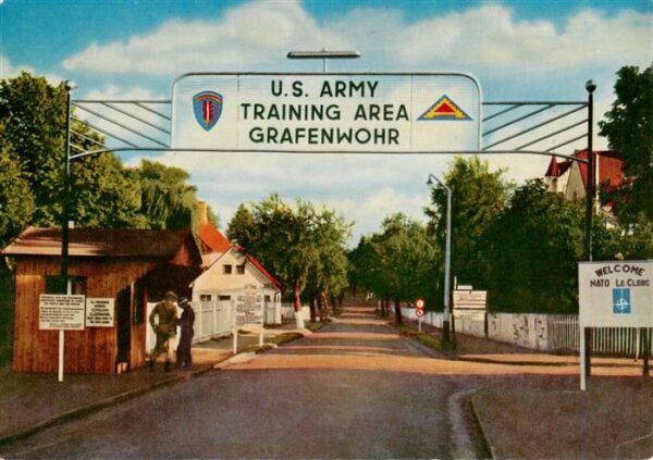 Grafenwoehr Truppenuebungsplatz US Army Training Area Lagereingang