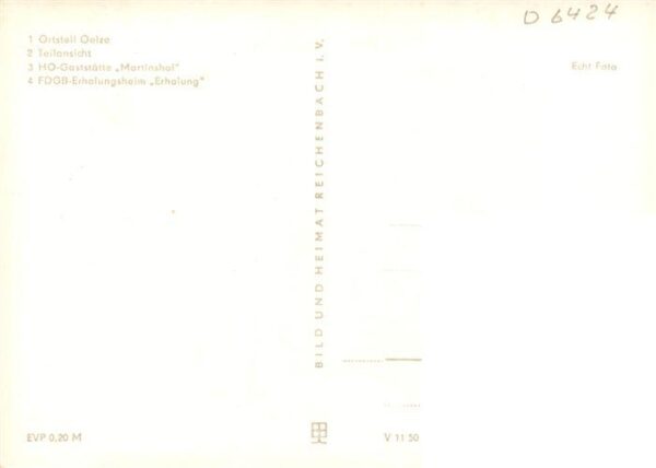 Katzhuette Thueringen Panorama OT Oelze Teilansicht HO-Gaststaette Martinshof FD – Bild 2
