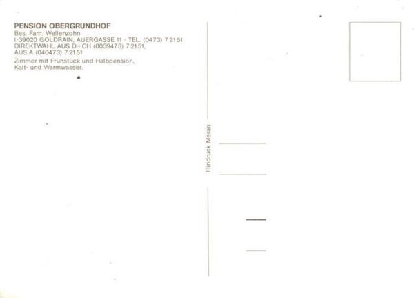 Goldrain Vinschgau Pension Obergrundhof – Bild 2