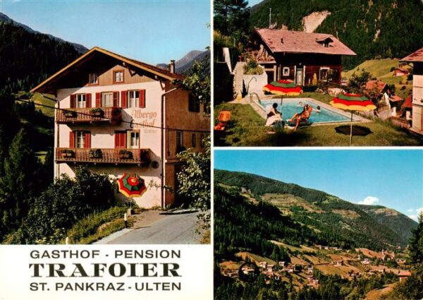 St Pankraz San Pancrazio Ultental IT Gasthof Pensin Trafoier Pool Panorama