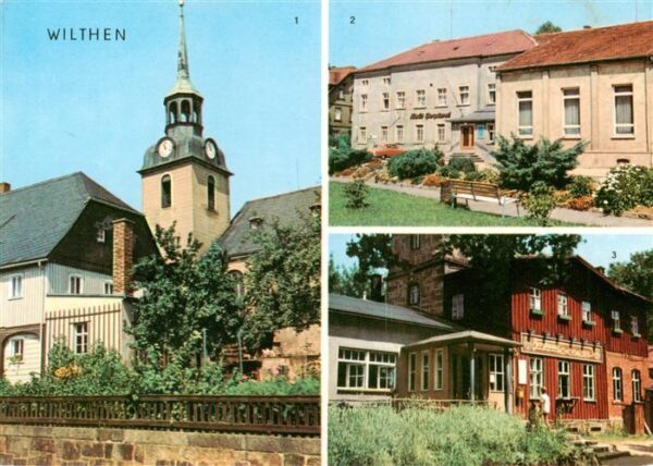 Wilthen Kirche Haus Bergland Ferienheim des VEB Maschinenfabrik Halle Moenchswal