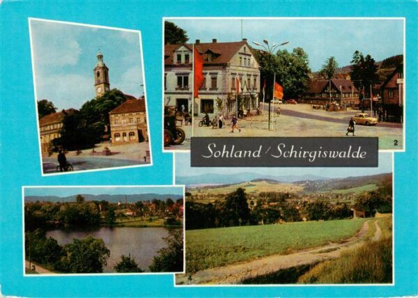 Sohland Spree Marktplatz Markt Stausee Blick auf Schirgiswalde