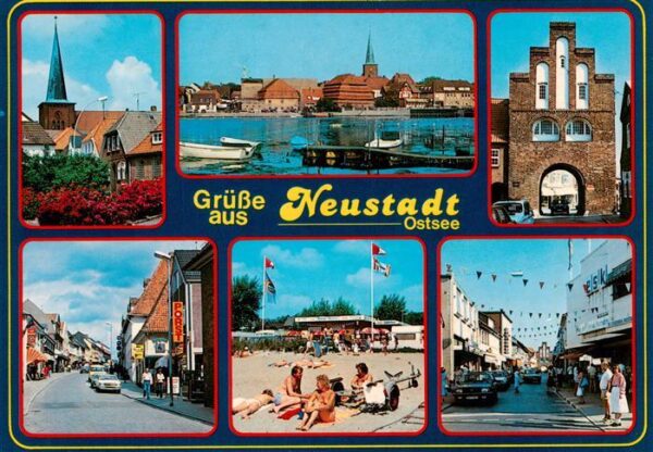 Neustadt Flensburg Teilansichten Stadttor Kirche Stadtzentrum Strand Hafen