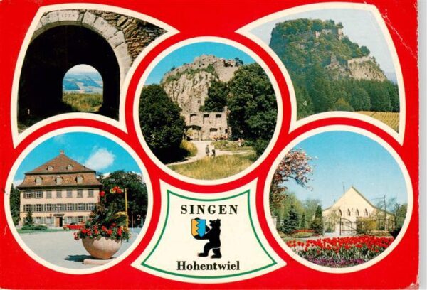 Singen Hohentwiel Ruinendurchblick Schloss Enzenberg Hohentwiel Karlsbastion Hoh