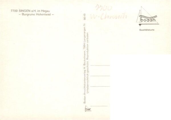 Singen Hohentwiel Burgruine Kirchturm Blick vom Eugenstor Rondell Augusta – Bild 2