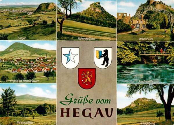 Singen Hohentwiel mit Hohenkraehen Engen Aachquelle Hohenstoffeln Maegdeberg