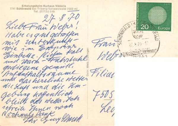 Schoenwald Schwarzwald Erholungsheim Kurhaus Viktoria – Bild 2
