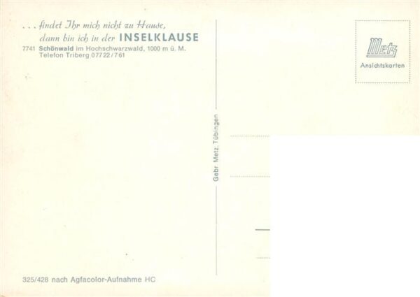 Schoenwald Schwarzwald Inselklause Gaststaette Pension – Bild 2
