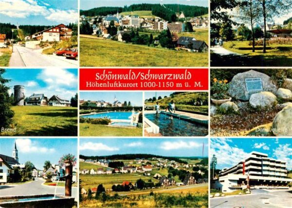 Schoenwald Schwarzwald Panorama Heilklimatischer Kurort und Umgebung Donauquelle