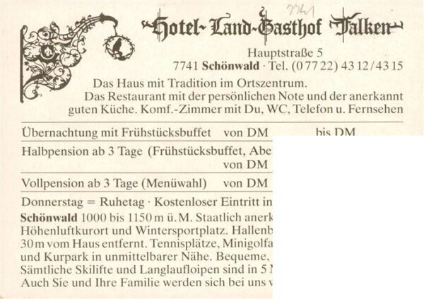 Schoenwald Schwarzwald Hotel Landgasthof Falken Restaurant – Bild 2