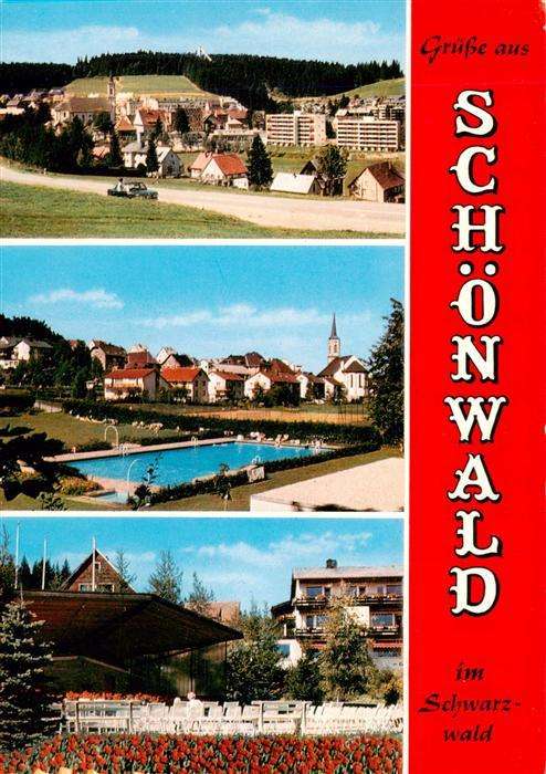 Schoenwald Schwarzwald Teilansichten Kurort Freibad