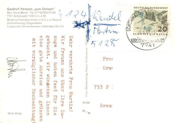 Schoenwald Schwarzwald Gasthof Pension zum Ochsen – Bild 2