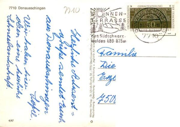 Donaueschingen Dianabrunnen Schlosskirche – Bild 2