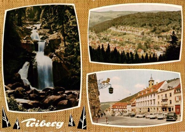 Triberg Wasserfall Panorama Ortspartie