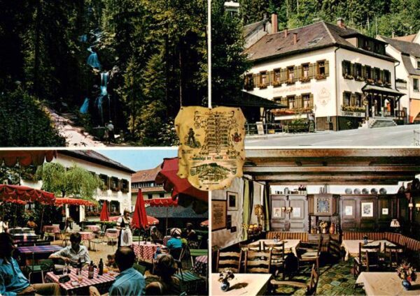 Triberg Landgasthof Zur Lilie Terrasse Gastraum Wasserfall